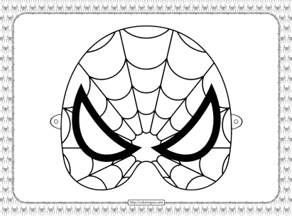 printable spiderman mask coloring sheet
