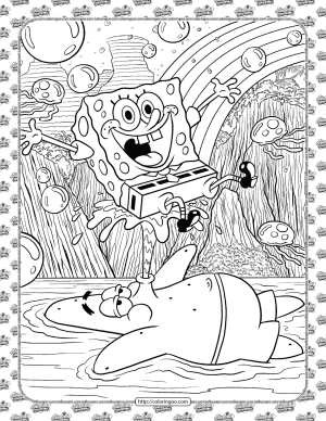 spongebob and patrick coloring page