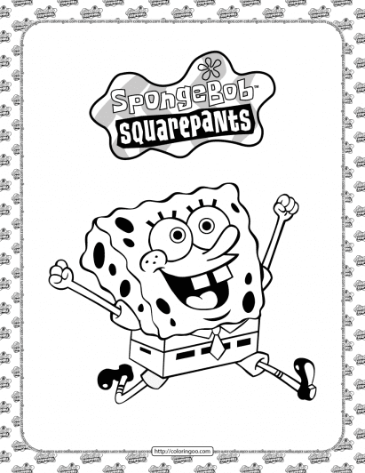 spongebob squarepants coloring page