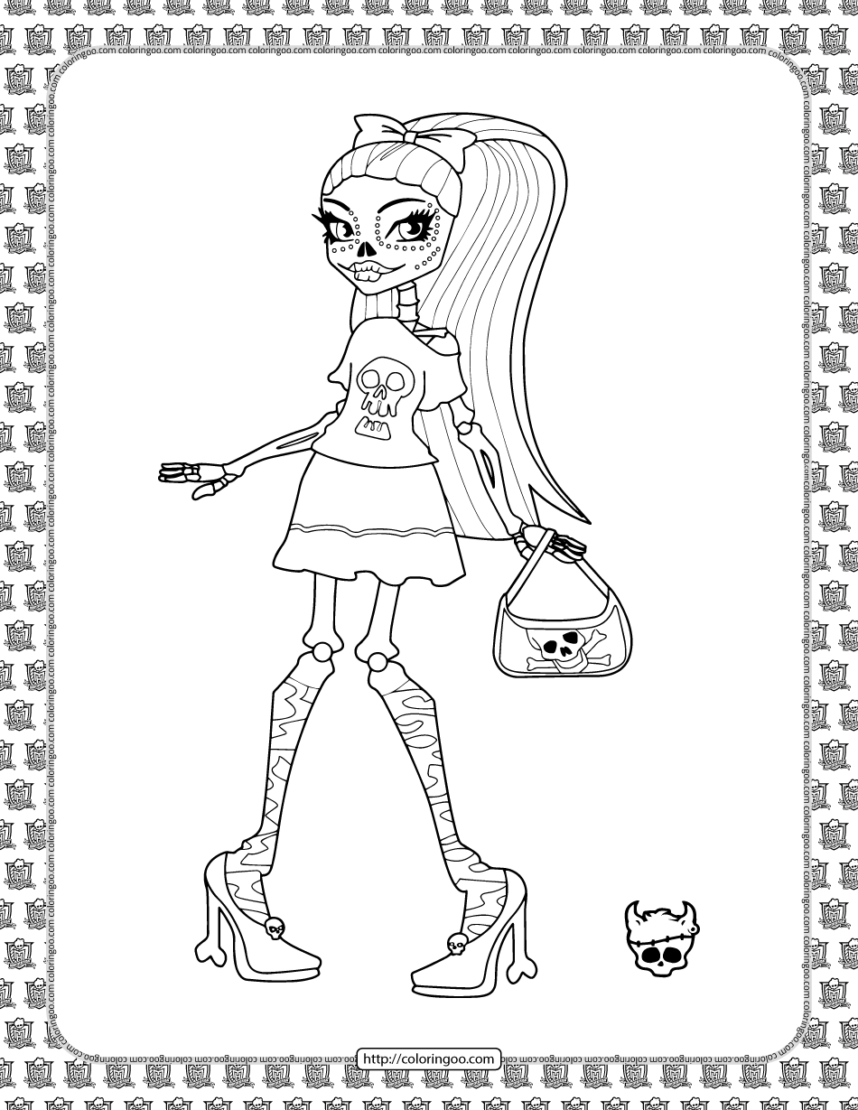 best monster high coloring pages for kids