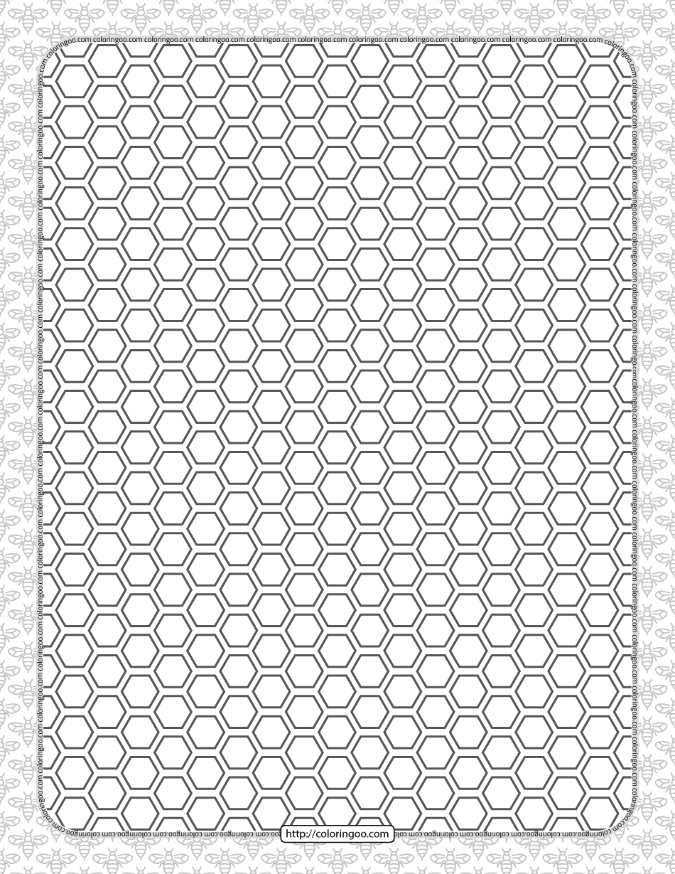 free printable honeycomb hexagon pattern