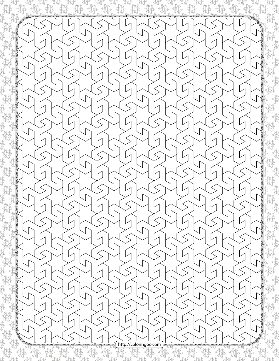 free printable pdf geometric pattern 034