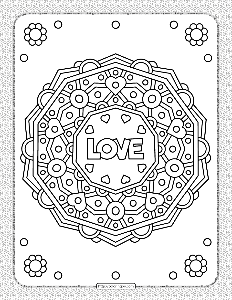 love wreath pdf coloring sheet