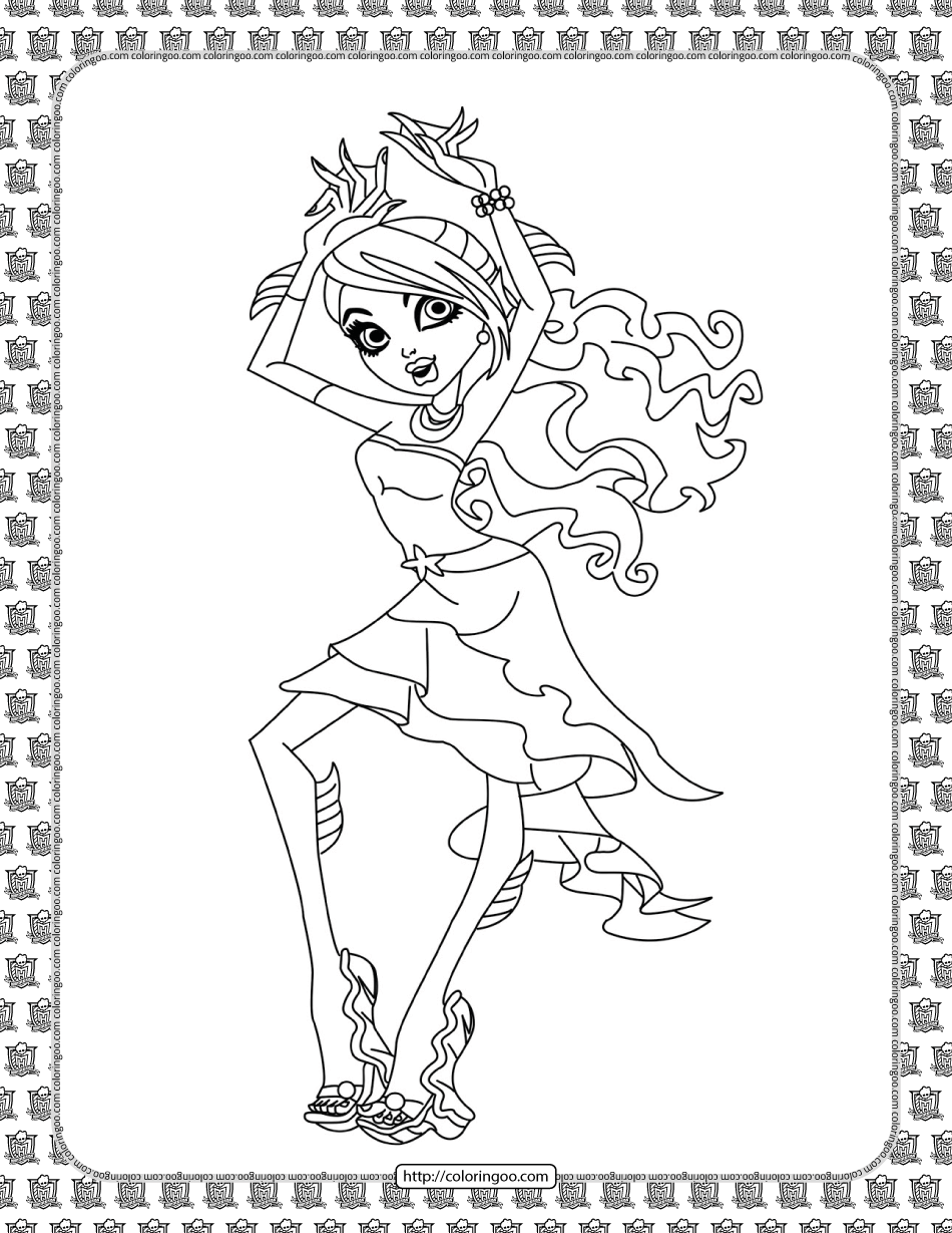 monster high pdf coloring pages