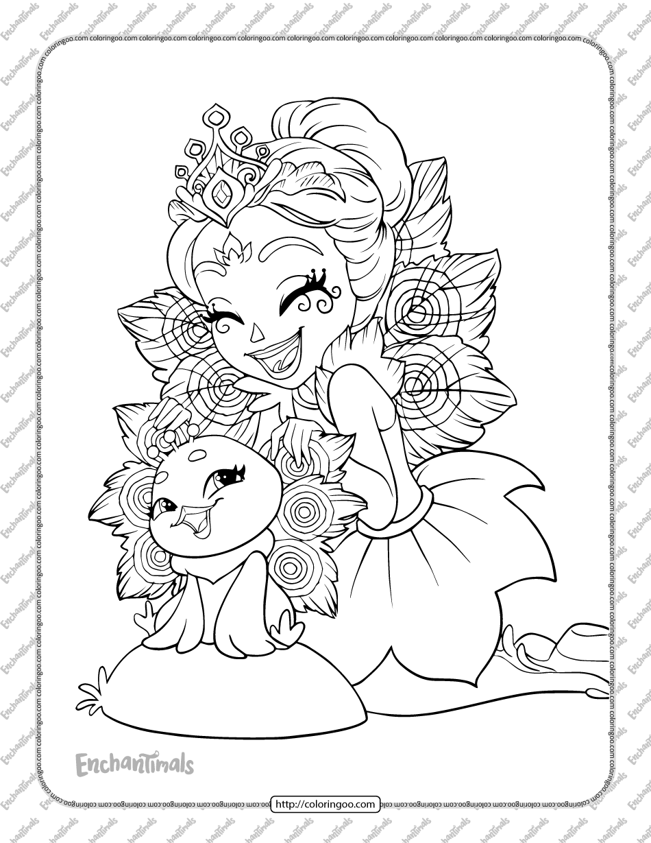 printable enchantimals coloring pages for kids