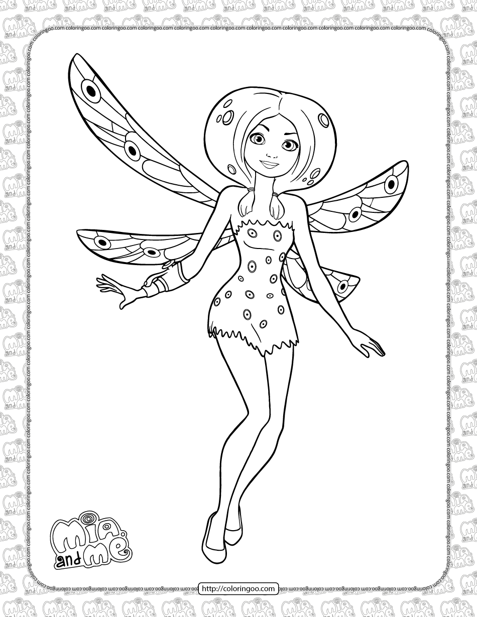 printable mia and me coloring pages