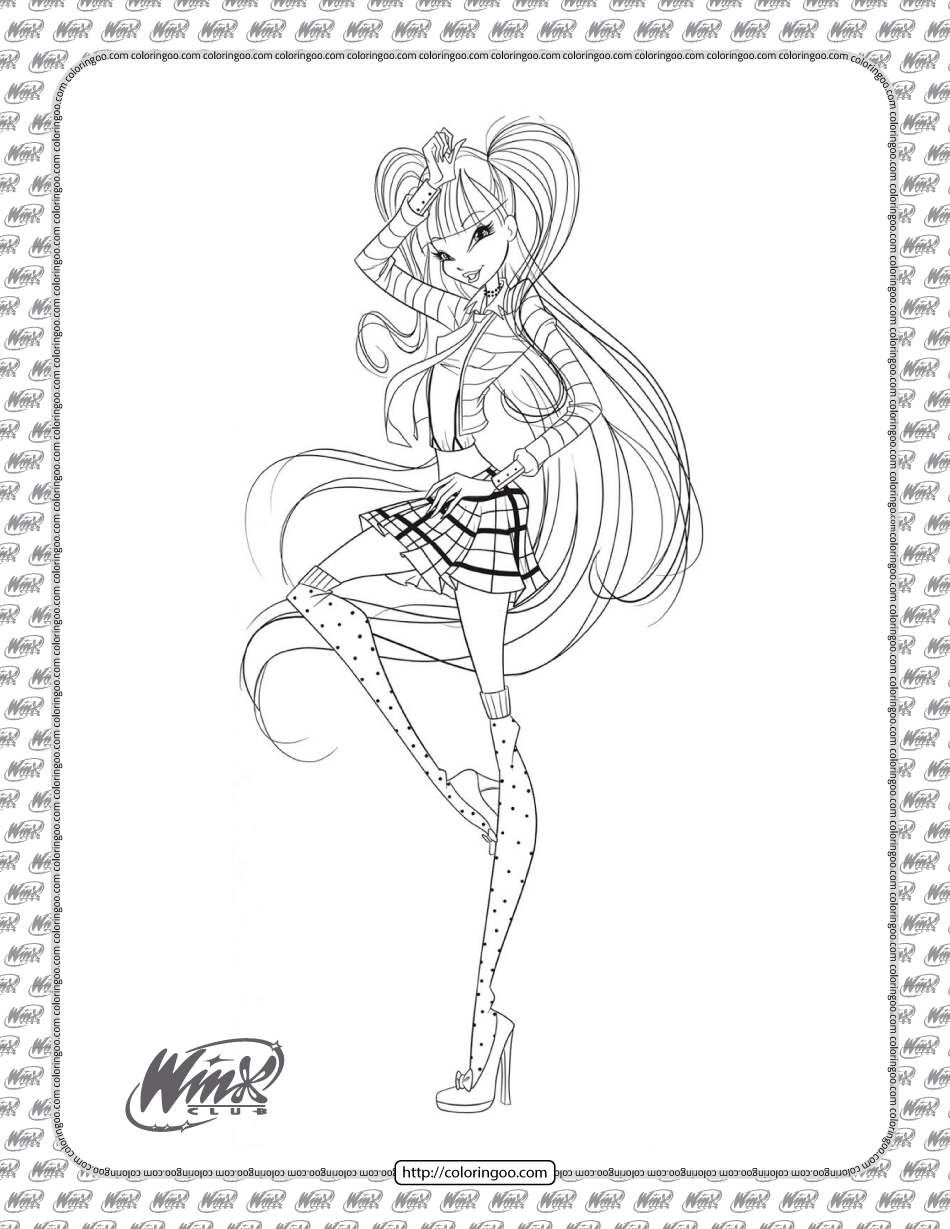 printable winx club musa coloring pages