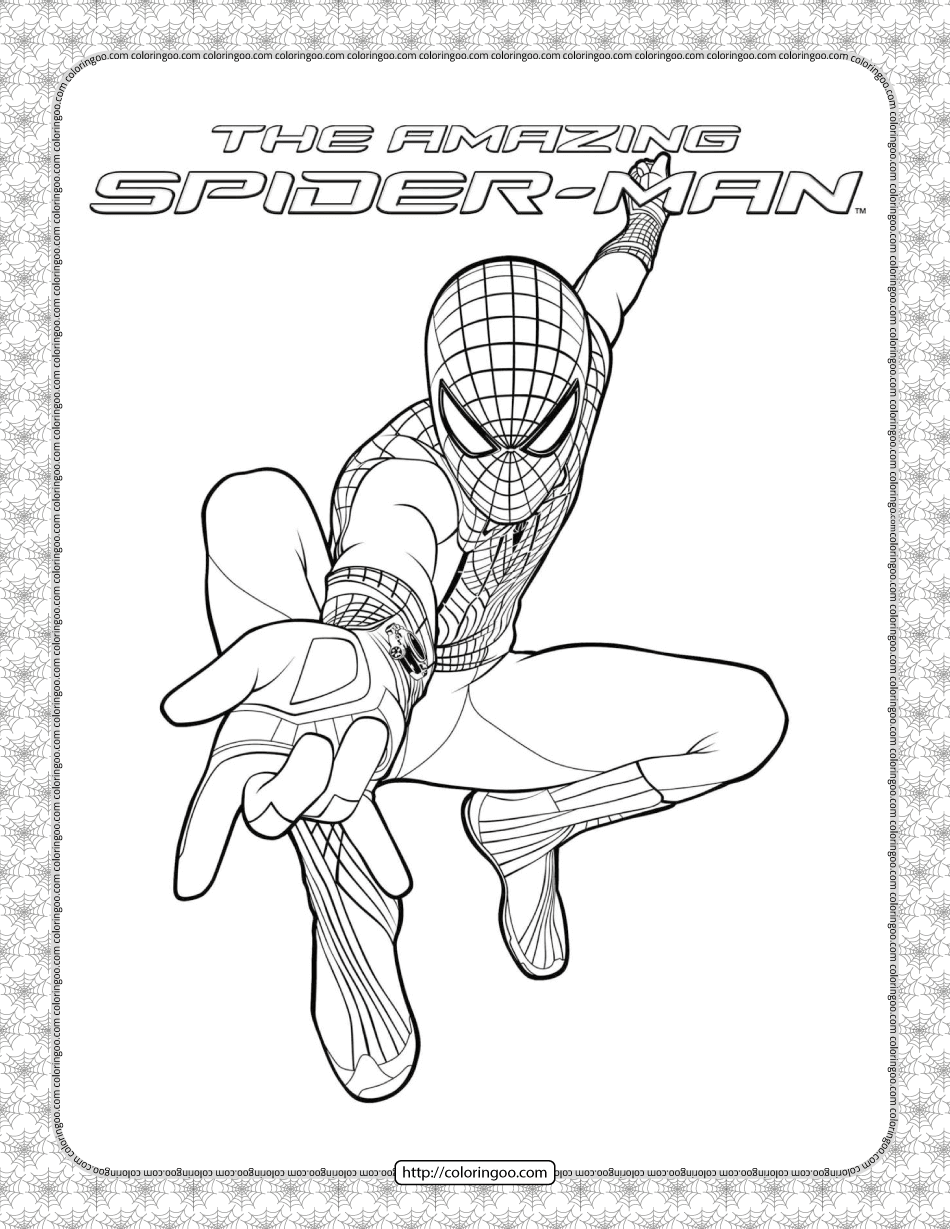the amazing spider man coloring page