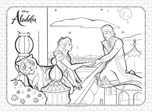 disney aladdin invites princess jasmine coloring page