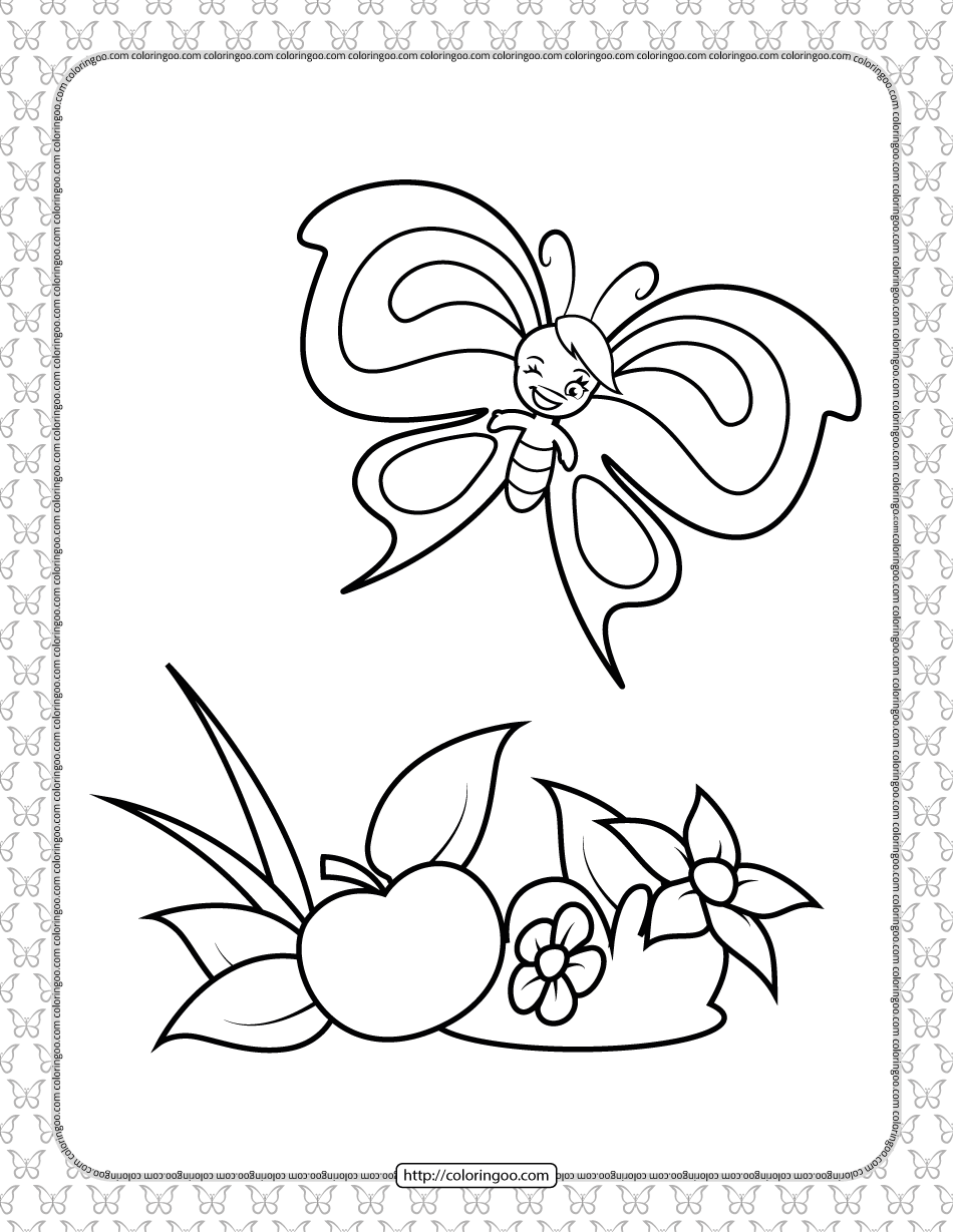 printable butterfly pdf coloring pages 12