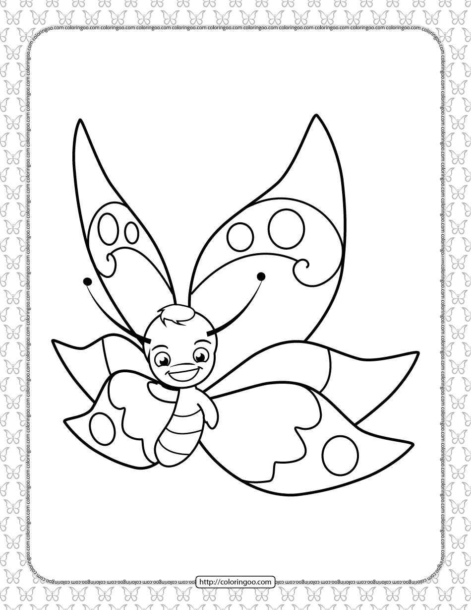 printable butterfly pdf coloring pages 15
