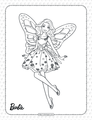 printable candy girl barbie coloring page