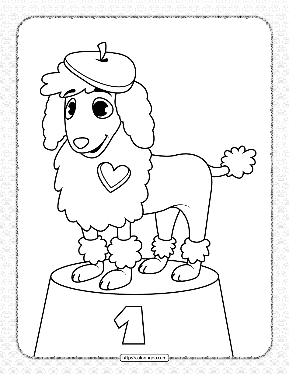 printable dog coloring page for kids