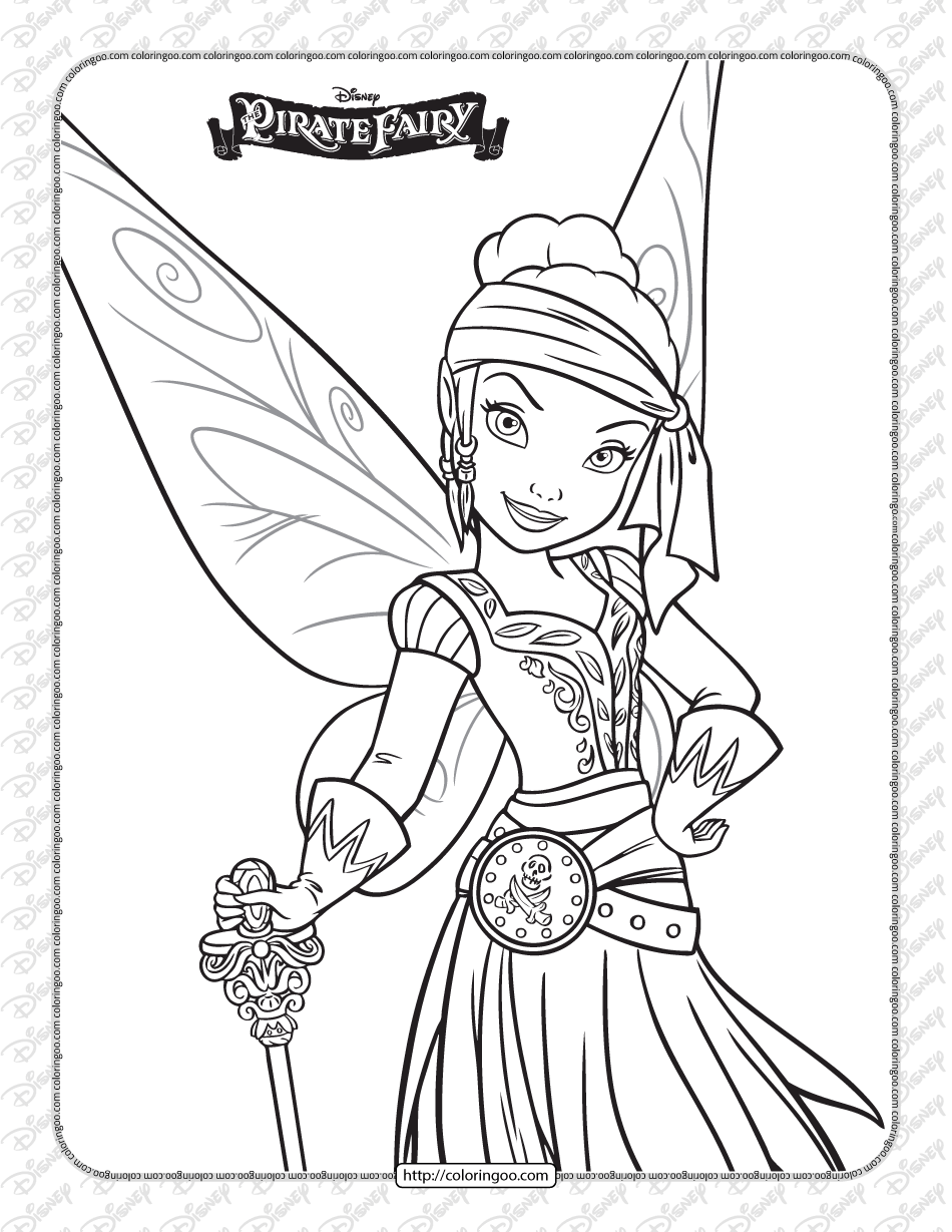 printables disney pirate fairy iridessa coloring page 1
