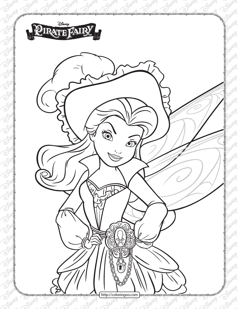 printables disney pirate fairy rosetta coloring page