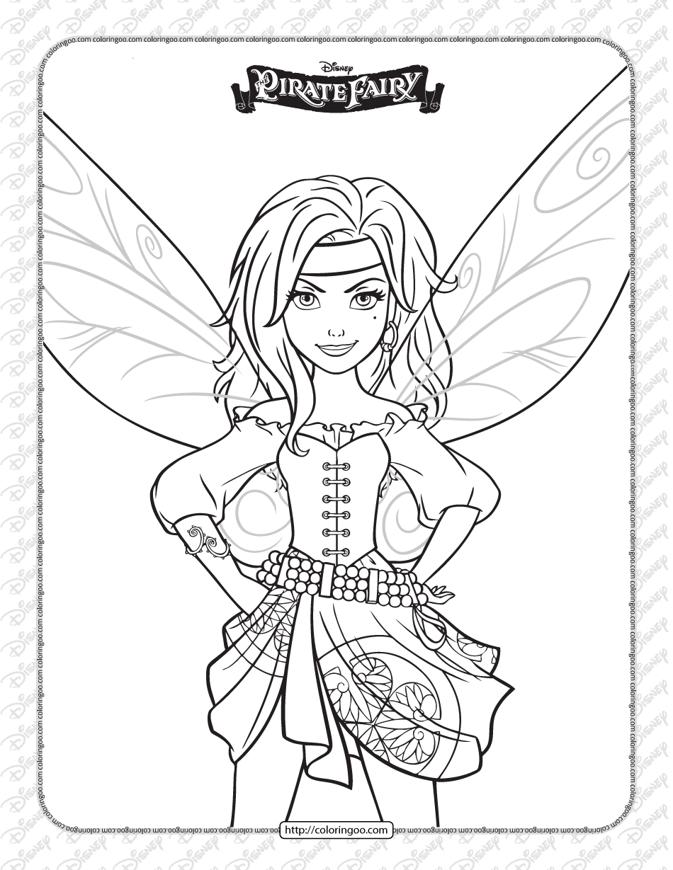 printables disney pirate fairy zarina coloring page