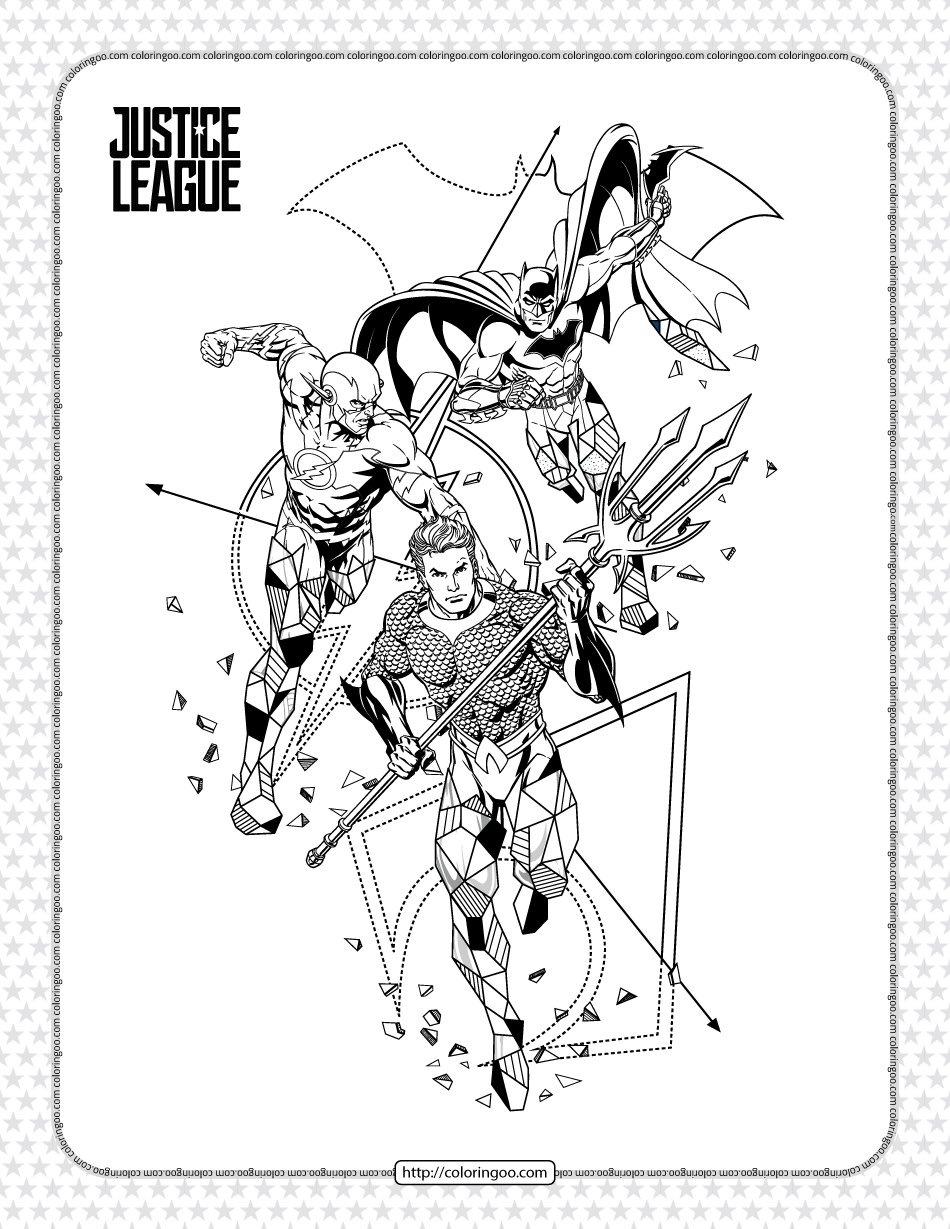 printables justice league coloring sheet