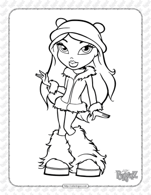 free printable bratz coloring pages