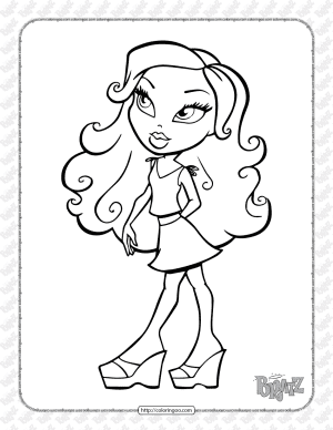 free printable bratz coloring pages for kids