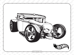free printable hot wheels coloring page