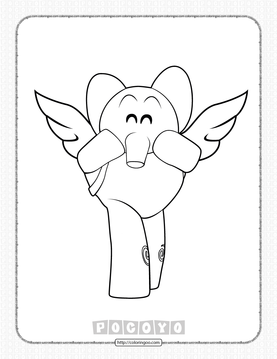 free printable pocoyo elly coloring pages