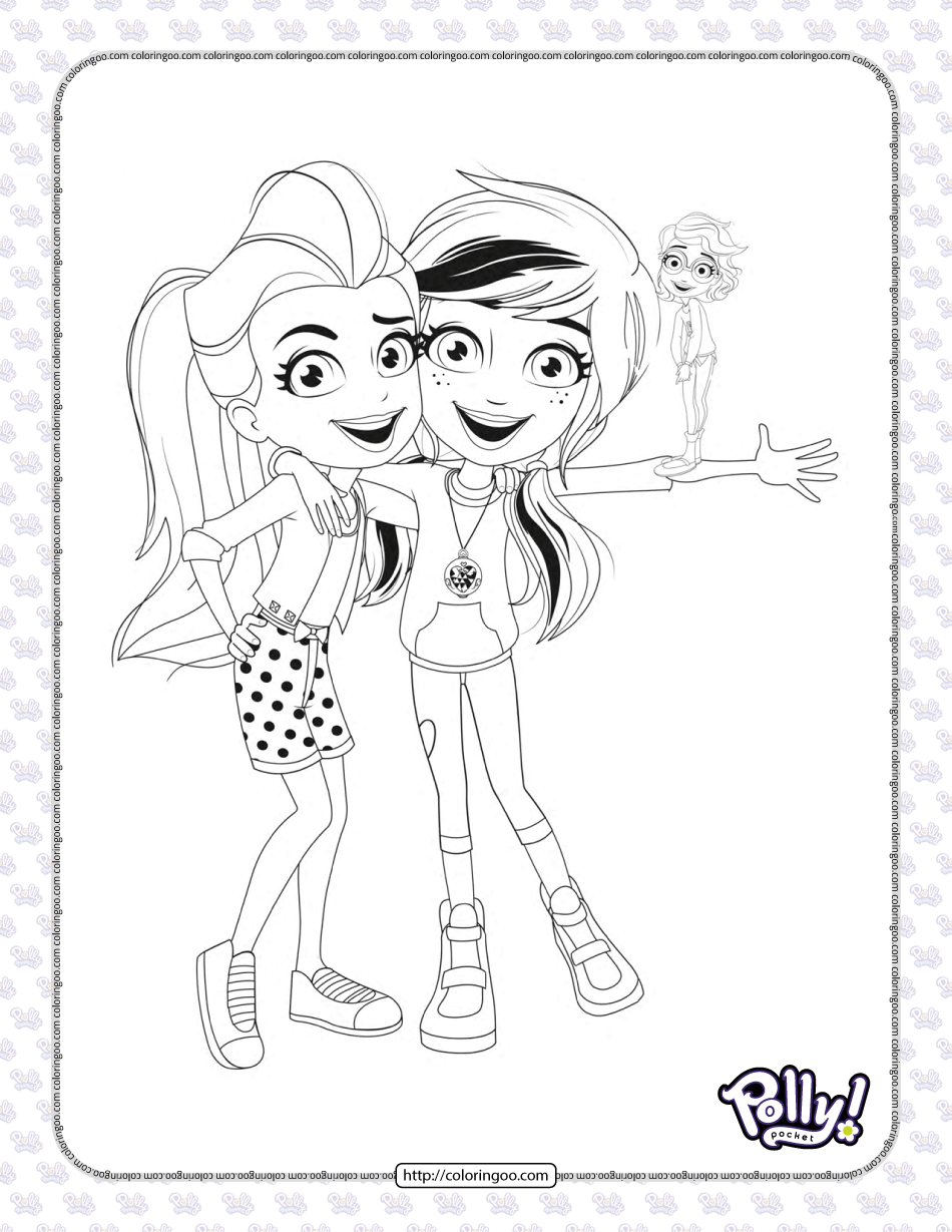 free printable polly pocket coloring pages