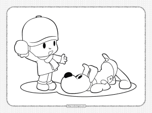 printable pocoyo and loula coloring pages