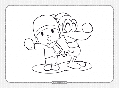printable pocoyo and pato coloring pages