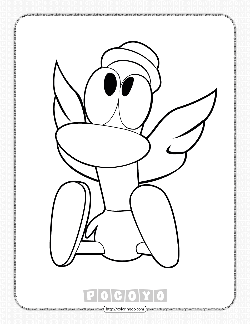 printable pocoyo pato coloring pages for kids