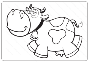 free printable cow coloring pages