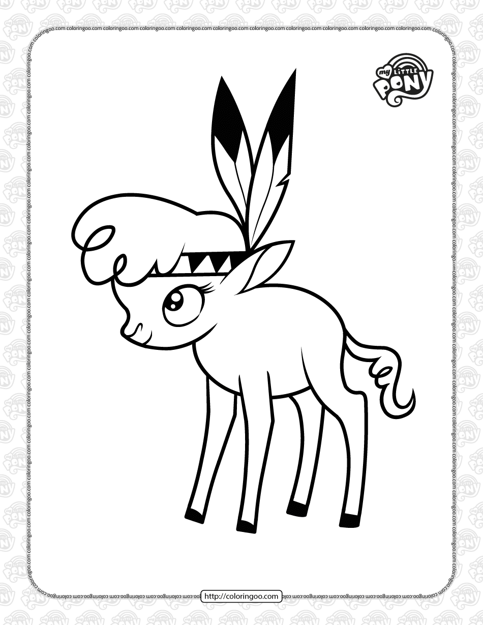 mlp little strongheart pdf coloring page