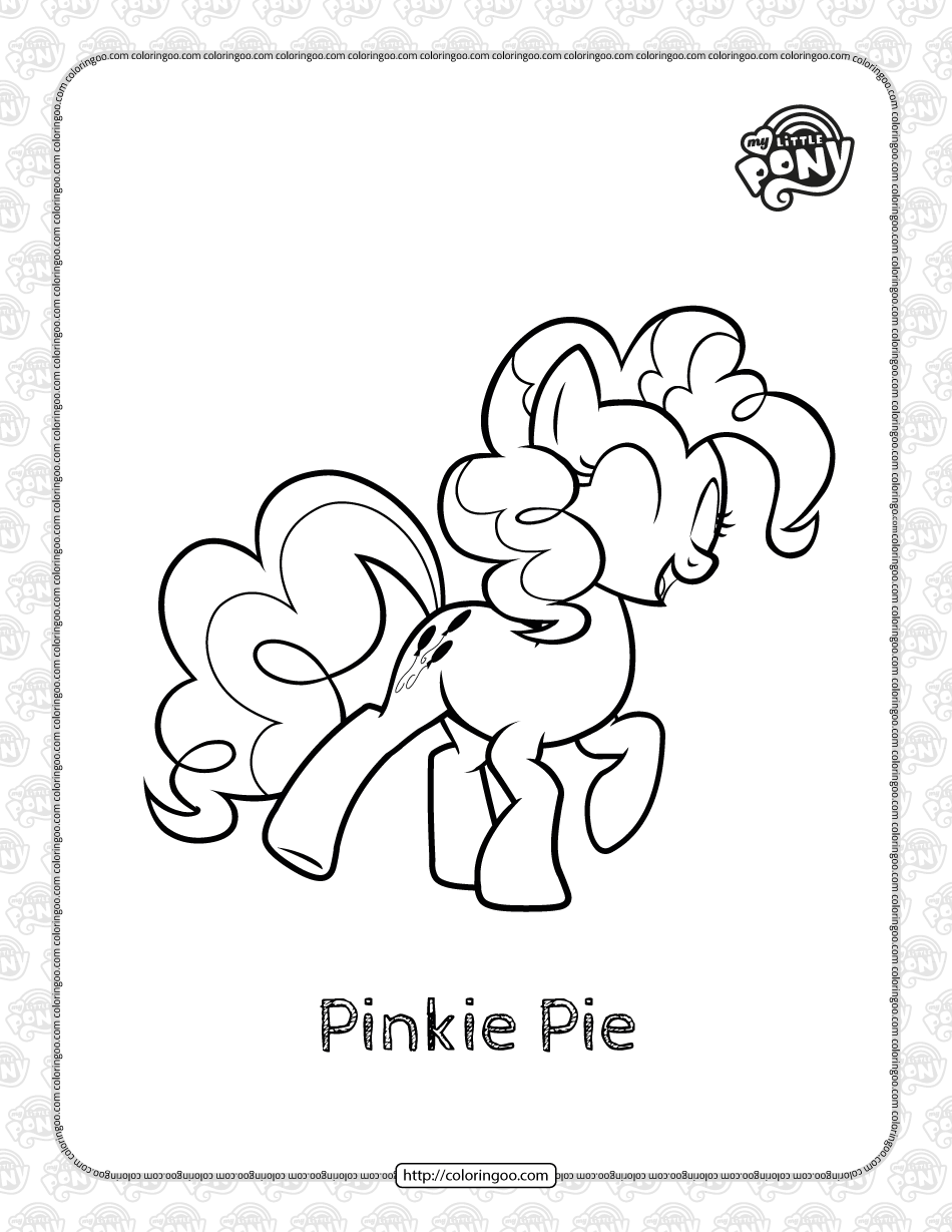 printable my little pony pinkie pie coloring page