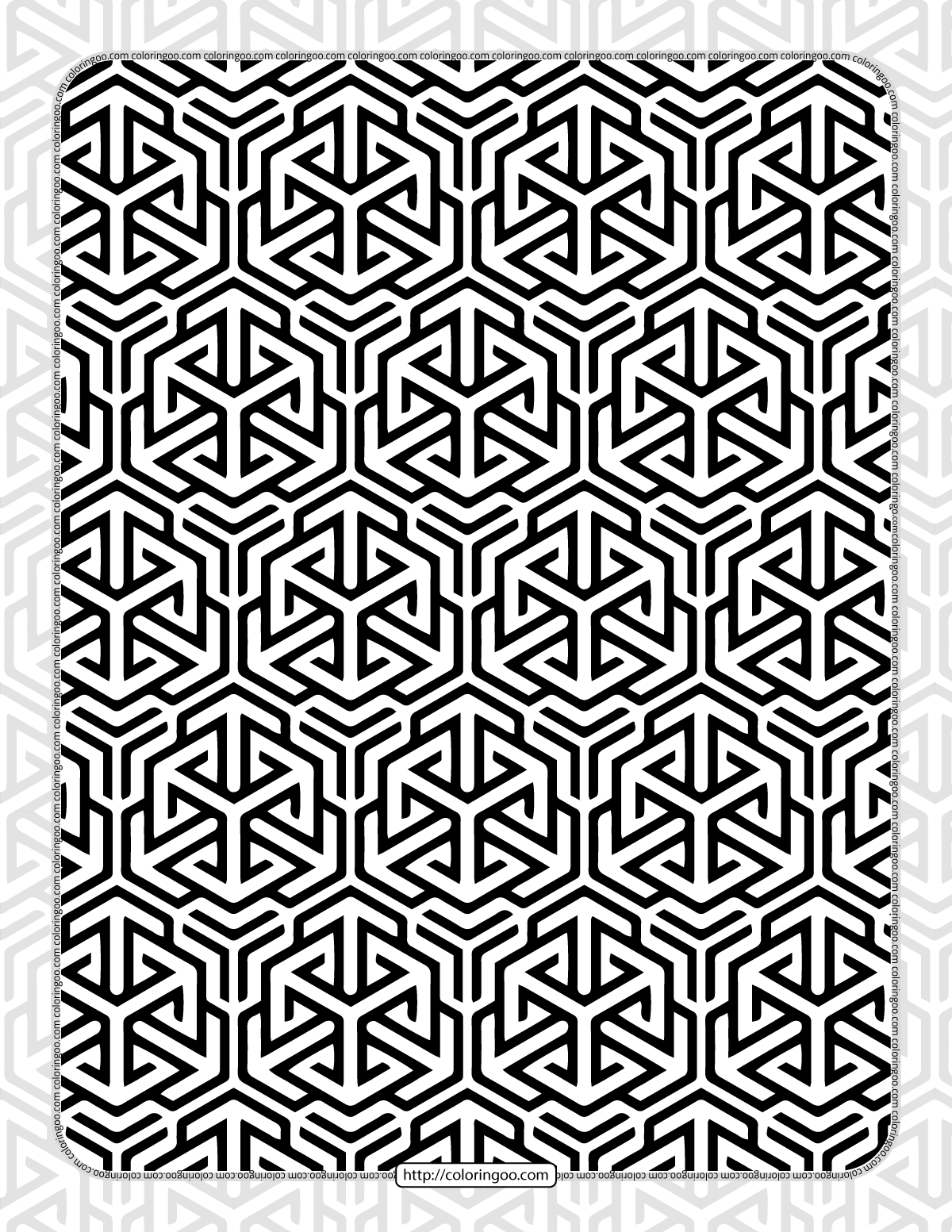 free printable hexagon pattern 001