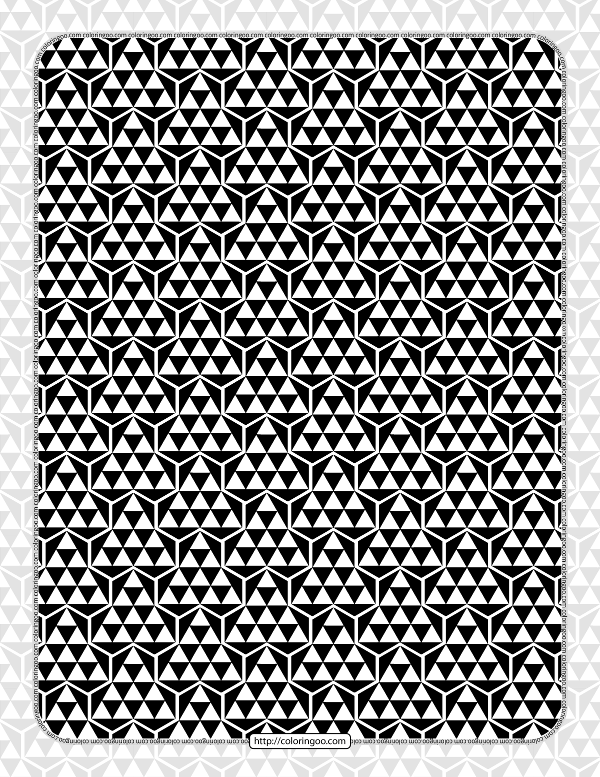 free printable hexagon pattern 002