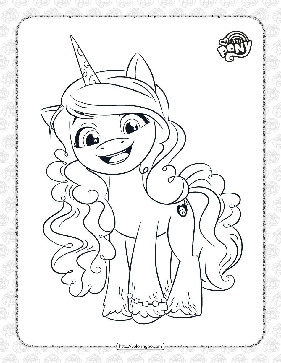 mlp izzy moonbow coloring page for kids