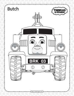 printable thomas and friends butch coloring page