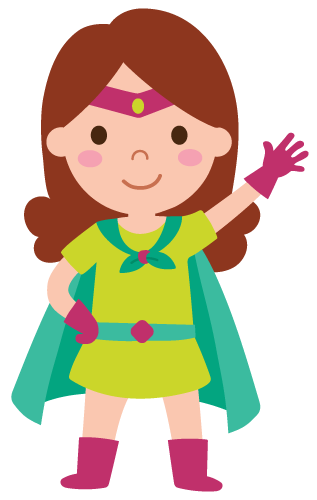 Girl Wearing Superhero Costume Coloring Pages