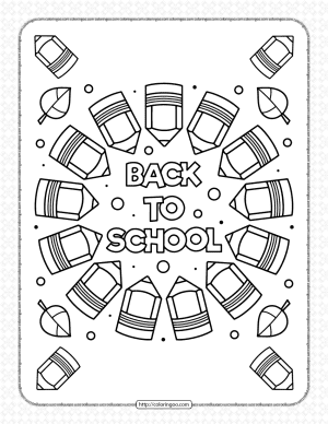 back to school pencils coloring page