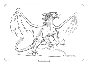 dragon icewing variant 2 coloring page
