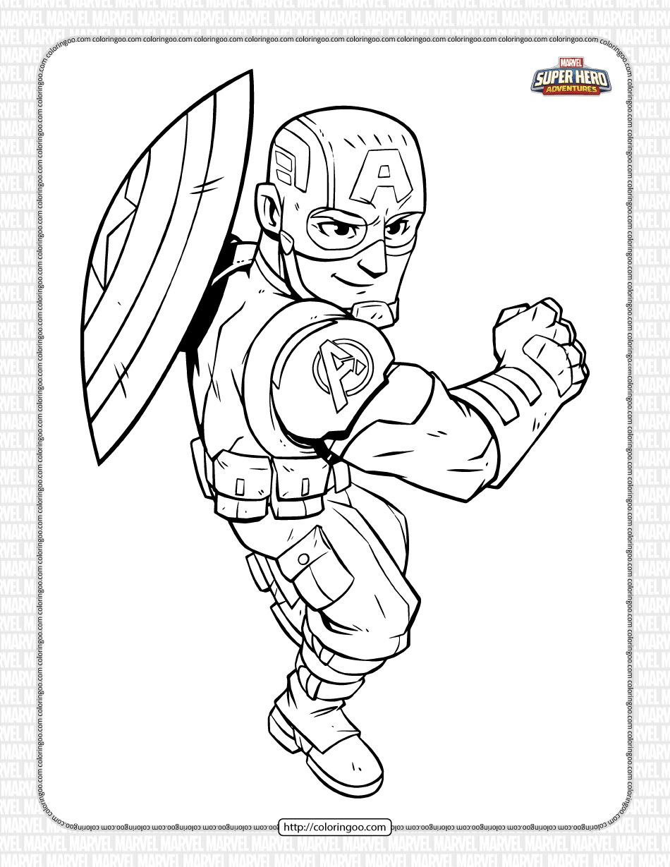 marvel captain america pdf coloring pages