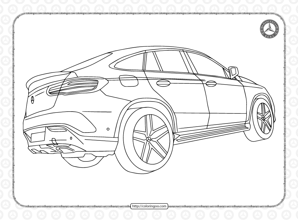 mercedes cars coloring pages for kids