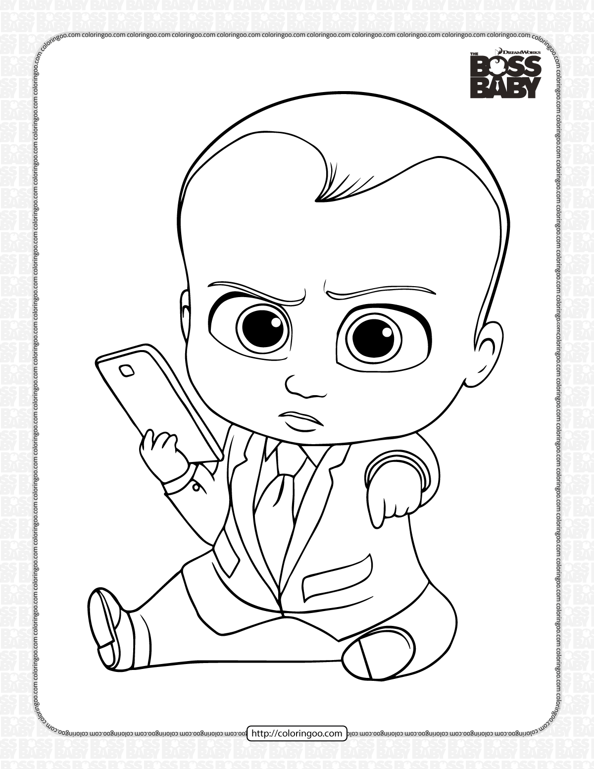 printable boss baby coloring pages for kids