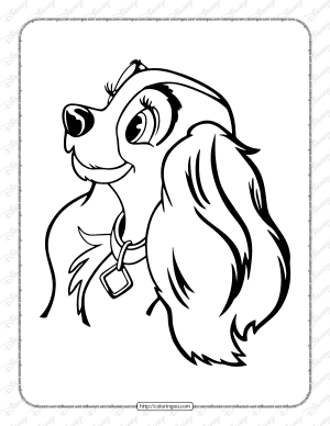 printable lady and the tramp pdf coloring pages