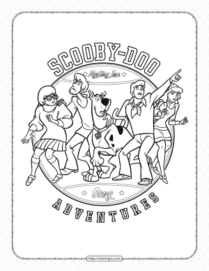 printable scooby doo adventures coloring page