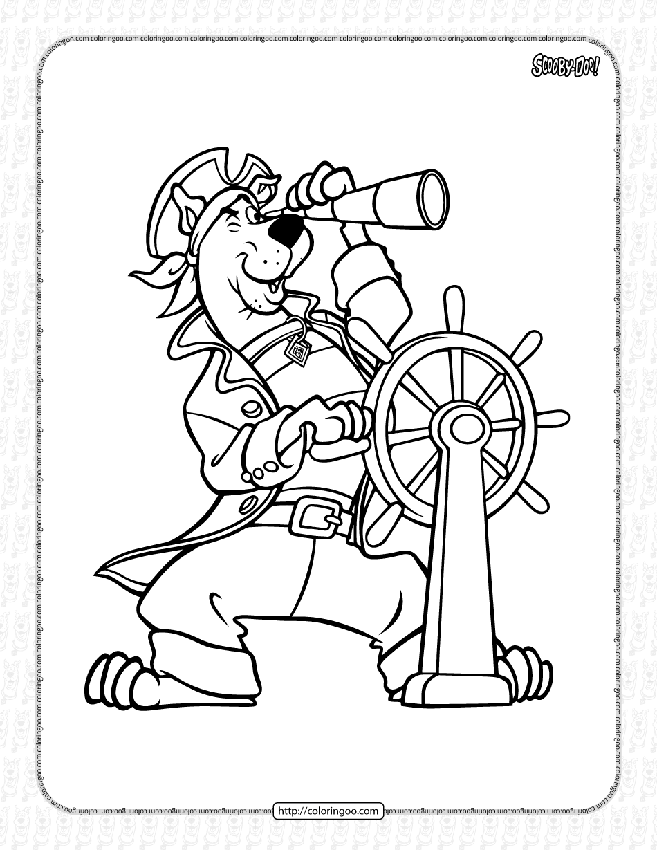 sailor scooby doo coloring sheet