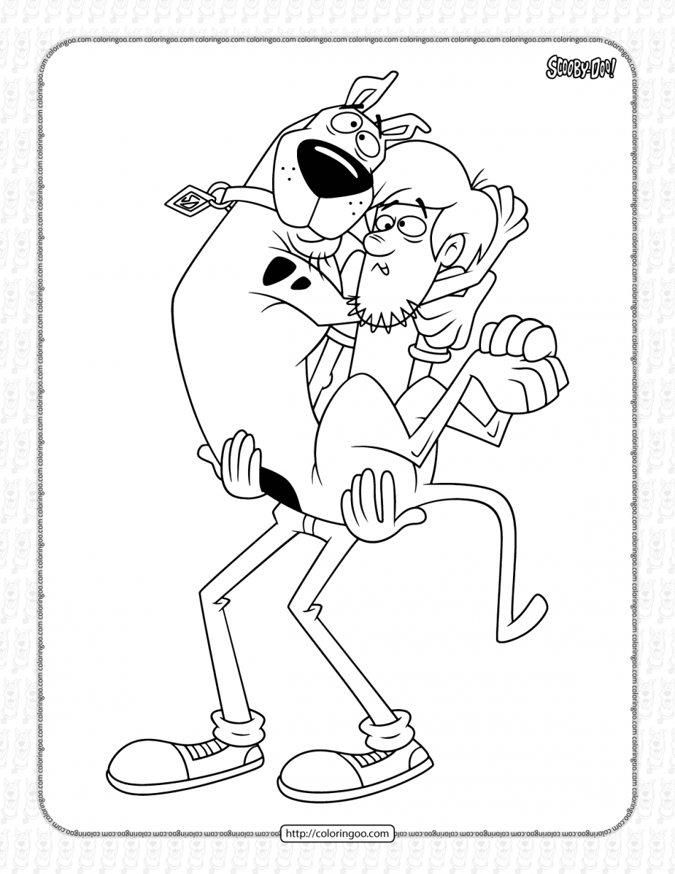 scooby doo pdf coloring pages for kids