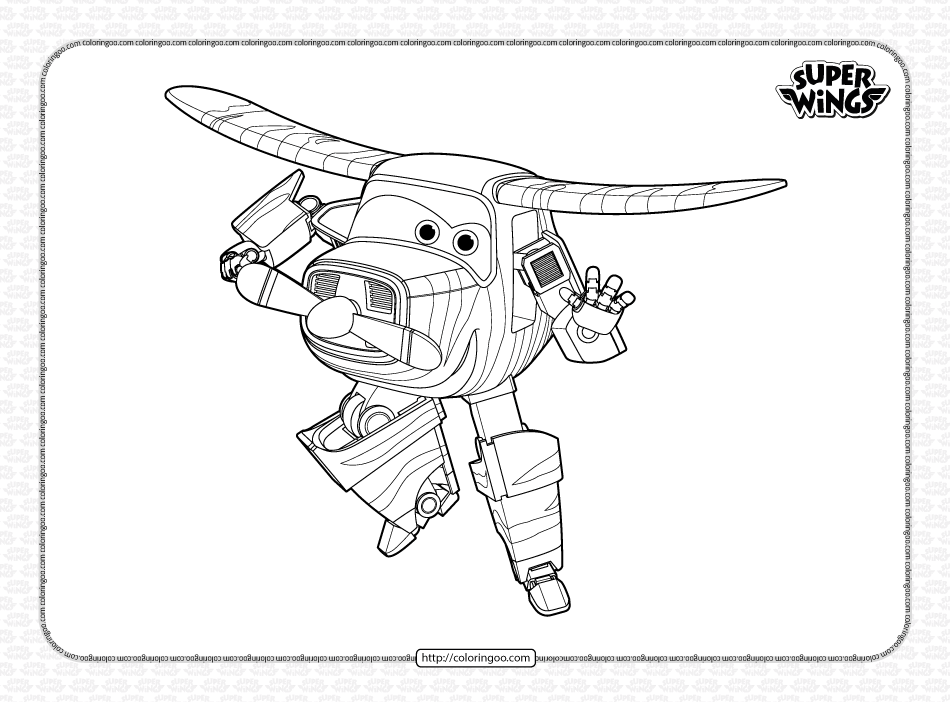 super wings bello pdf coloring pages