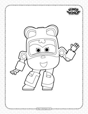 super wings dizzy coloring page for kids