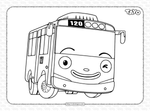 tayo the little bus coloring page