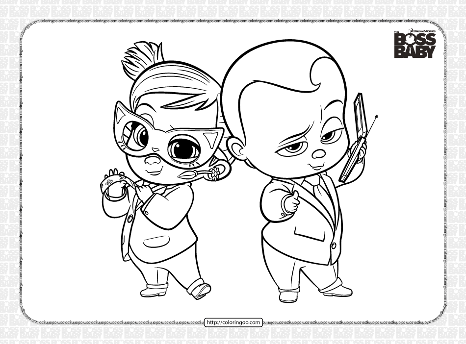the boss baby family business coloring pages